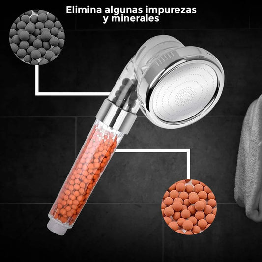 Eco Ducha Spa con Mango, AQUAVITAL.- controla el cloro con sus filtros y otros minerales no deseados que dañan cabello y piel  ⭐⭐⭐⭐ ⭐ 4.9/5 I +1.200 .